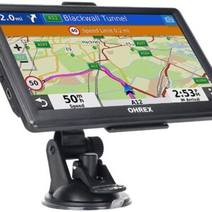 OHREX GPS Navigation for Truck RV Car, 7 inch Truckers Trucking GPS Navigation System, Truck GPS Commercial Drivers, Free Lifetime Map Updates, Speed Warning, Spoken Turn-by-Turn Directions